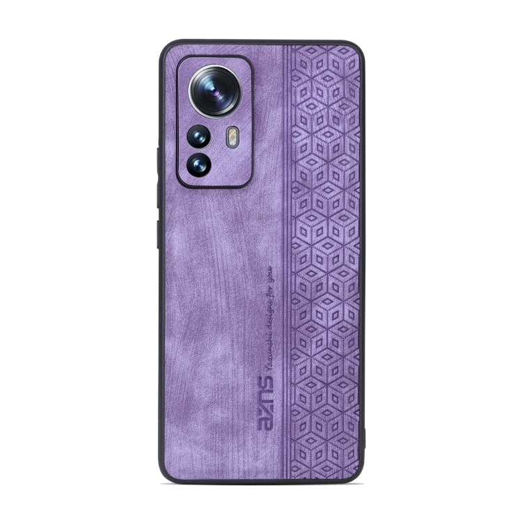 For Xiaomi 12 Pro / 12S Pro AZNS 3D Embossed Skin Feel Phone Case(Purple) - Xiaomi Cases by AZNS | Online Shopping UK | buy2fix