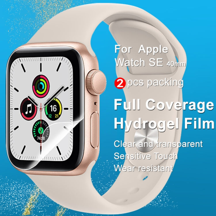 For Apple Watch SE 40mm 2pcs imak Curved Full Screen Hydrogel Film Protector - Others by imak | Online Shopping UK | buy2fix