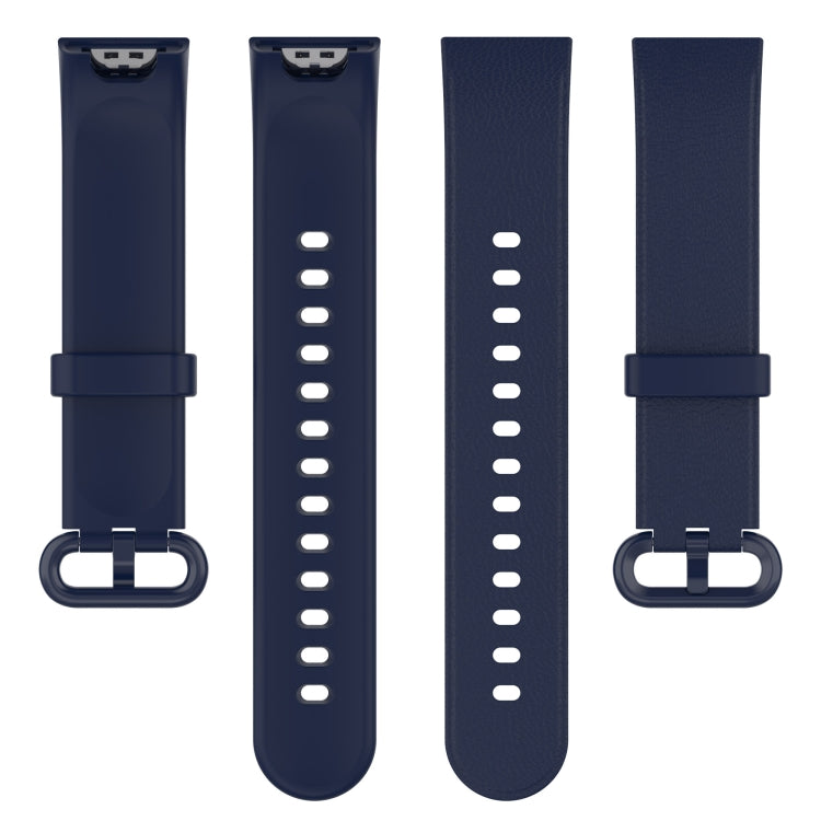 For Xiaomi MI Watch Lite / Redmi Watch Litchi Texture Leather Watch Band(Ink Blue) - Watch Bands by buy2fix | Online Shopping UK | buy2fix