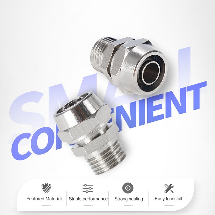 PC16-04 LAIZE Nickel Plated Copper Pneumatic Quick Fitting Connector -  by LAIZE | Online Shopping UK | buy2fix