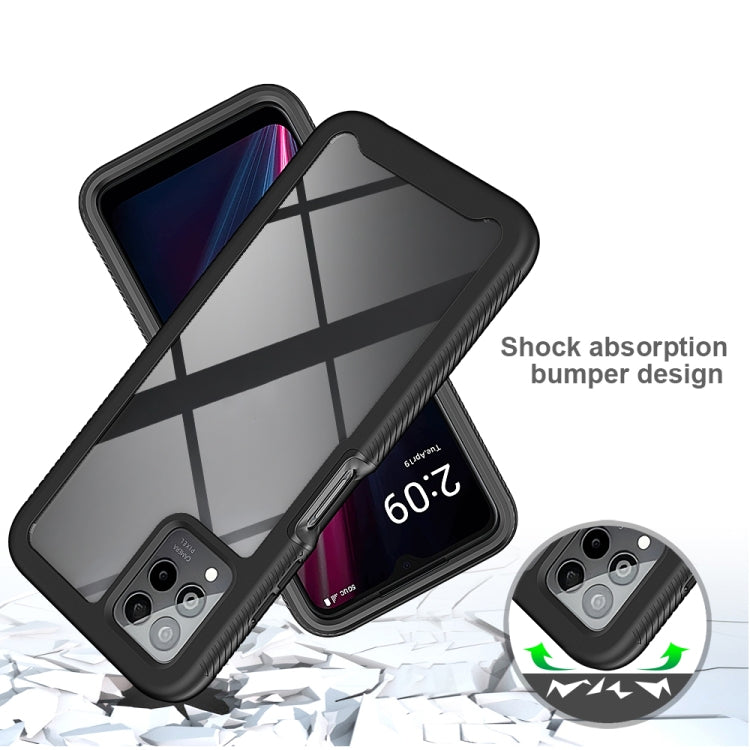 For T-Moblie Revvl 6 Pro 5G Starry Sky Solid Color Shockproof TPU Clear PC Phone Case(Black) - More Brand by buy2fix | Online Shopping UK | buy2fix