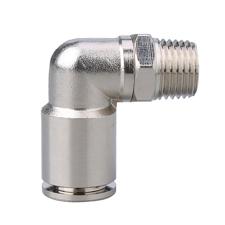 PL4-01 LAIZE Nickel Plated Copper Elbow Male Thread Pneumatic Quick Fitting Connector -  by LAIZE | Online Shopping UK | buy2fix