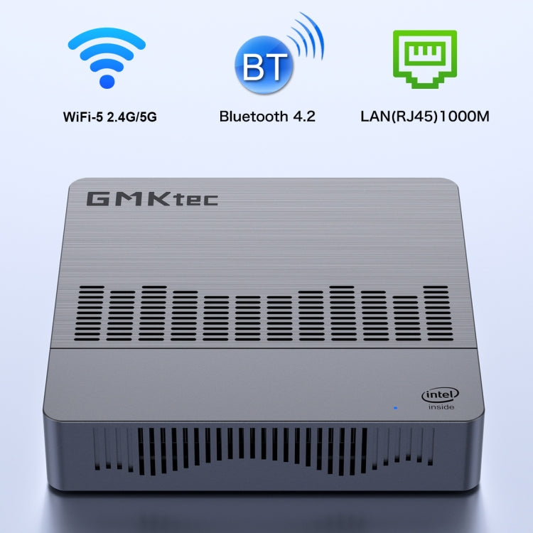 GMK KB8 Windows 11 Home Mini PC, 6GB+128GB, Intel Gemini Lake N4100 Quad Core, Support WiFi & BT(US Plug) - Windows Mini PCs by GMKtec | Online Shopping UK | buy2fix