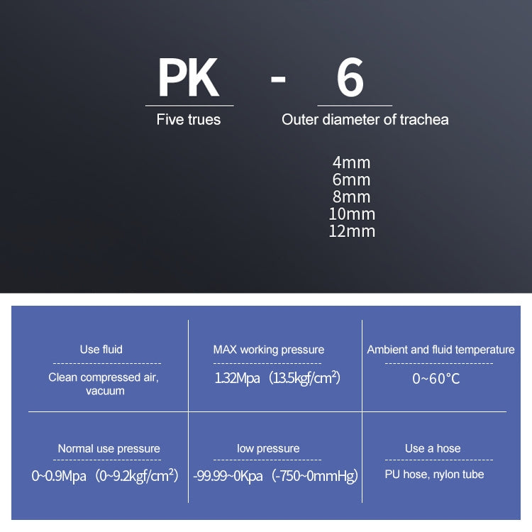 PK-12 LAIZE 10pcs Plastic Five Port Pneumatic Quick Fitting Connector -  by LAIZE | Online Shopping UK | buy2fix