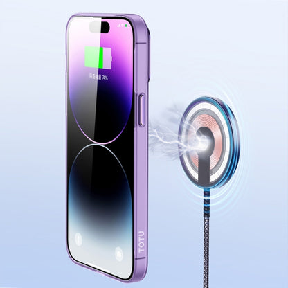 For iPhone 14 Pro Max TOTUDESIGN AA-194 Crystal Color Series Magsafe Magnetic Phone Case(Purple) - iPhone 14 Pro Max Cases by TOTUDESIGN | Online Shopping UK | buy2fix