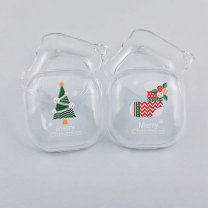 For Samsung Galaxy Buds Live Christmas Transparent TPU Earphone Case(Elk) - Samsung Earphone Case by buy2fix | Online Shopping UK | buy2fix