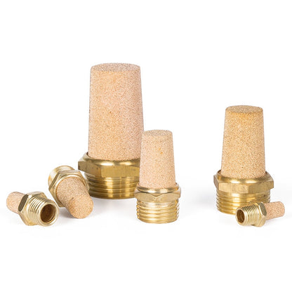 LAIZE Half Copper Long Pneumatic Muffler, Caliber:4 Point -  by LAIZE | Online Shopping UK | buy2fix