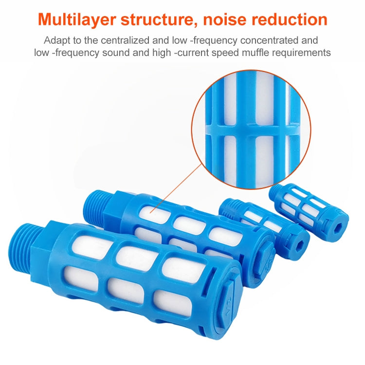 LAIZE Plastic Pneumatic Muffler, Caliber:1 Point(Blue) -  by LAIZE | Online Shopping UK | buy2fix