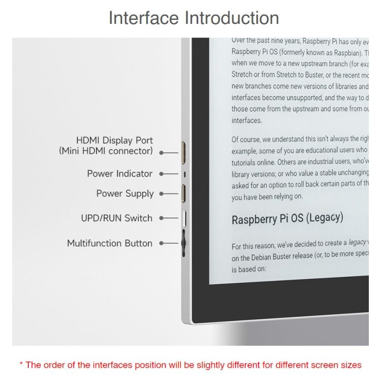 Waveshare 13.3 inch E-Paper Monitor External E-Paper Screen for MAC / Windows PC(US Plug) - Consumer Electronics by WAVESHARE | Online Shopping UK | buy2fix