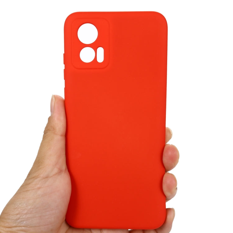 For Motorola Edge 30 Lite 5G / 30 Neo 5G Pure Color Liquid Silicone Shockproof Phone Case(Red) - Motorola Cases by buy2fix | Online Shopping UK | buy2fix