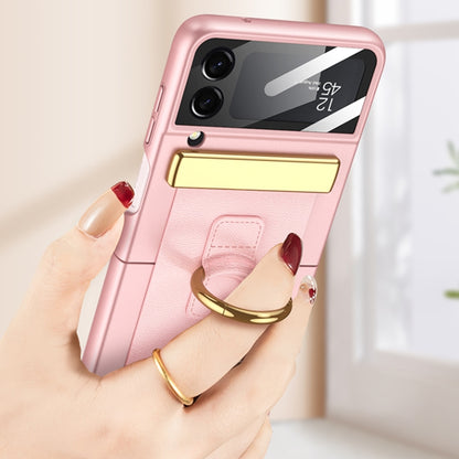For Samsung Galaxy Z Flip4 GKK Ultrathin Shockproof Phone Case with Ring Holder / Wrist Strap(Green) - Galaxy Z Flip4 5G Cases by GKK | Online Shopping UK | buy2fix