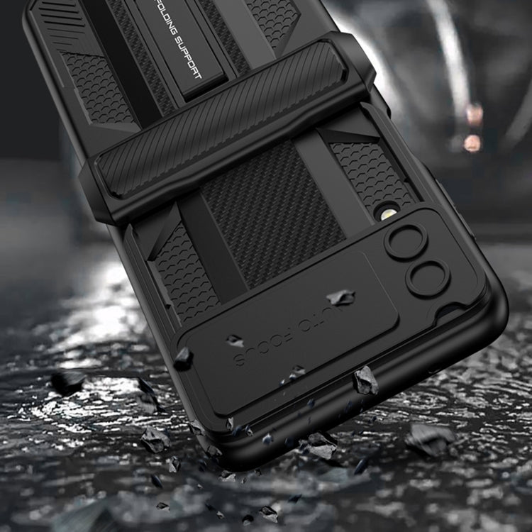 For Samsung Galaxy Z Flip4 GKK Magnetic Fold Armor Shockproof Protective Phone Case(Purple) - Galaxy Z Flip4 5G Cases by GKK | Online Shopping UK | buy2fix