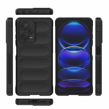 For Xiaomi Redmi Note 12 Pro+ China / Global Magic Shield TPU + Flannel Phone Case(Dark Blue) - Note 12 Pro+ Cases by buy2fix | Online Shopping UK | buy2fix