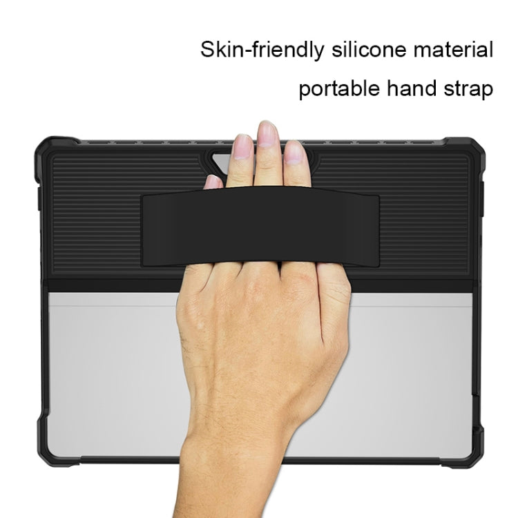 For Microsoft Surface Pro 8 Striped Hollow Tablet Case(Black) - Others by buy2fix | Online Shopping UK | buy2fix