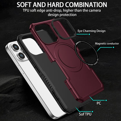 For Samsung Galaxy S21+ 5G MagSafe Shockproof Armor Phone Case(Wine Red) - Galaxy S21+ 5G Cases by buy2fix | Online Shopping UK | buy2fix