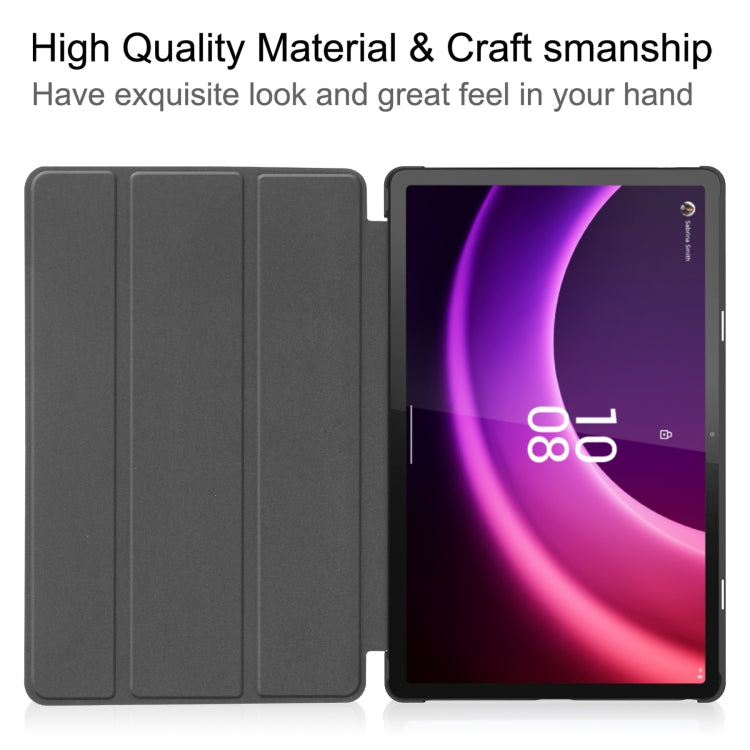 For Lenovo Tab P11 Gen 2 Custer Painted 3-Fold Holder Leather Smart Tablet Case(Big Eye Me) - For Lenovo by buy2fix | Online Shopping UK | buy2fix