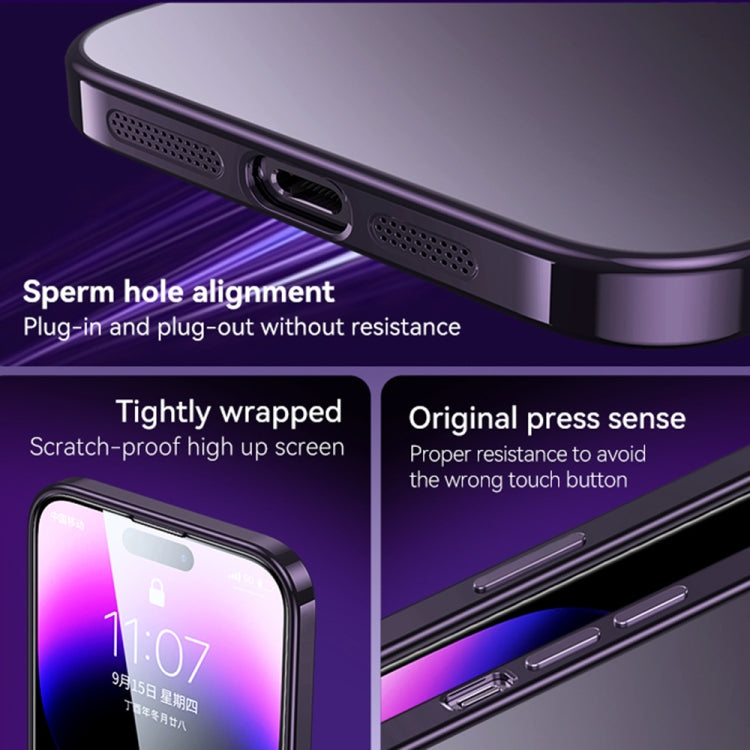 For iPhone 14 Pro SULADA Electroplating Frosted All-inclusive TPU Phone Case(Purple) - iPhone 14 Pro Cases by SULADA | Online Shopping UK | buy2fix