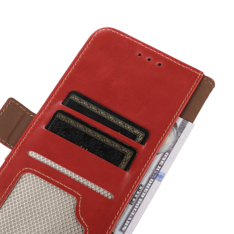 For Motorola Moto G72 Magnetic Crazy Horse Texture Genuine Leather RFID Phone Case(Red) - Motorola Cases by buy2fix | Online Shopping UK | buy2fix