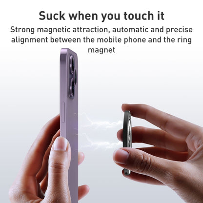 Car Magnetic Dual Axis Ring Phone Holder(Frosted Purple) - Ring Holder by buy2fix | Online Shopping UK | buy2fix