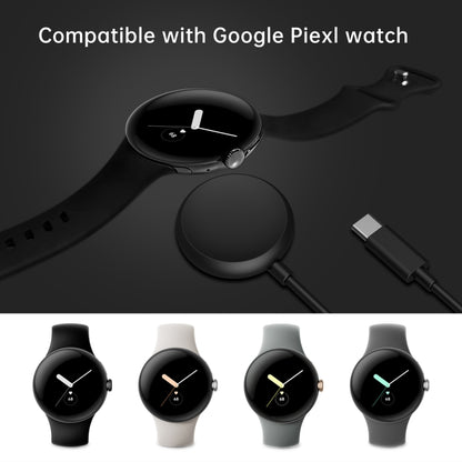 For Google Pixel Watch USB Port Smart Watch Magnetic Charging Cable, Length: 1m(Black) - Smart Wear by buy2fix | Online Shopping UK | buy2fix