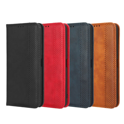 For Xiaomi Redmi Note 12 Pro+ Global Magnetic Buckle Retro Texture Leather Phone Case(Red) - Note 12 Pro+ Cases by buy2fix | Online Shopping UK | buy2fix