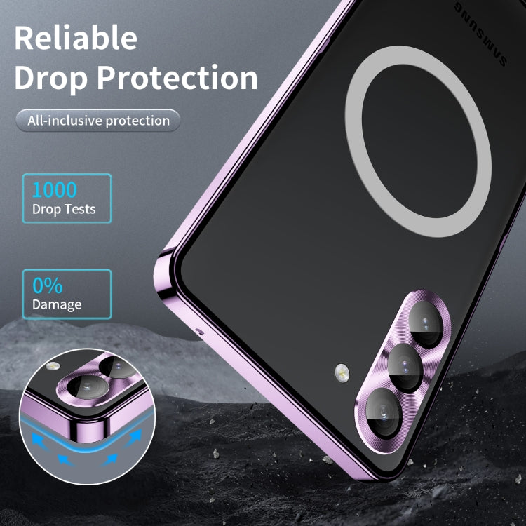 For Samsung Galaxy S23 5G MagSafe Magnetic Frosted Metal Phone Case(Purple) - Galaxy S23 5G Cases by buy2fix | Online Shopping UK | buy2fix