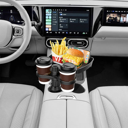 B05 Car Drink Water Cup Holder 360 Degree Rotating Dinner Plate(Black) - In Car by buy2fix | Online Shopping UK | buy2fix