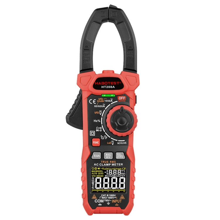 HABOTEST HT208A 1000A Clamp Multi-Function Anti-burning Digital Multimeter - Consumer Electronics by buy2fix | Online Shopping UK | buy2fix