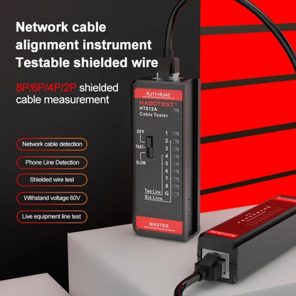 HABOTEST HT812A 2 in 1 Telephone Line Network Line Tester - Other Tester Tool by HABOTEST | Online Shopping UK | buy2fix