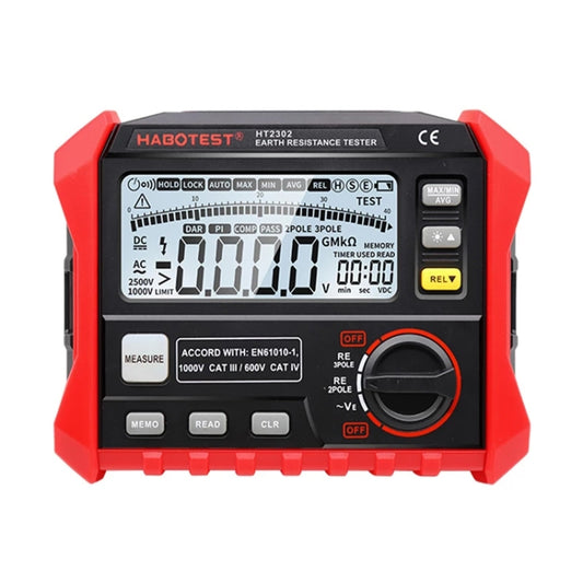 HABOTEST HT2302 Multifunctional Digital Display Grounding Resistance Tester - Consumer Electronics by buy2fix | Online Shopping UK | buy2fix