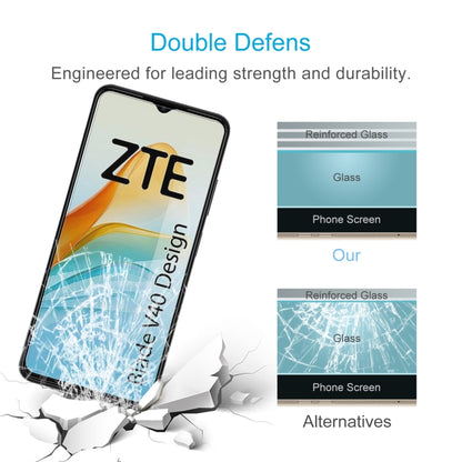 For ZTE Blade V40 Design 50pcs 0.26mm 9H 2.5D Tempered Glass Film - ZTE Tempered Glass by buy2fix | Online Shopping UK | buy2fix