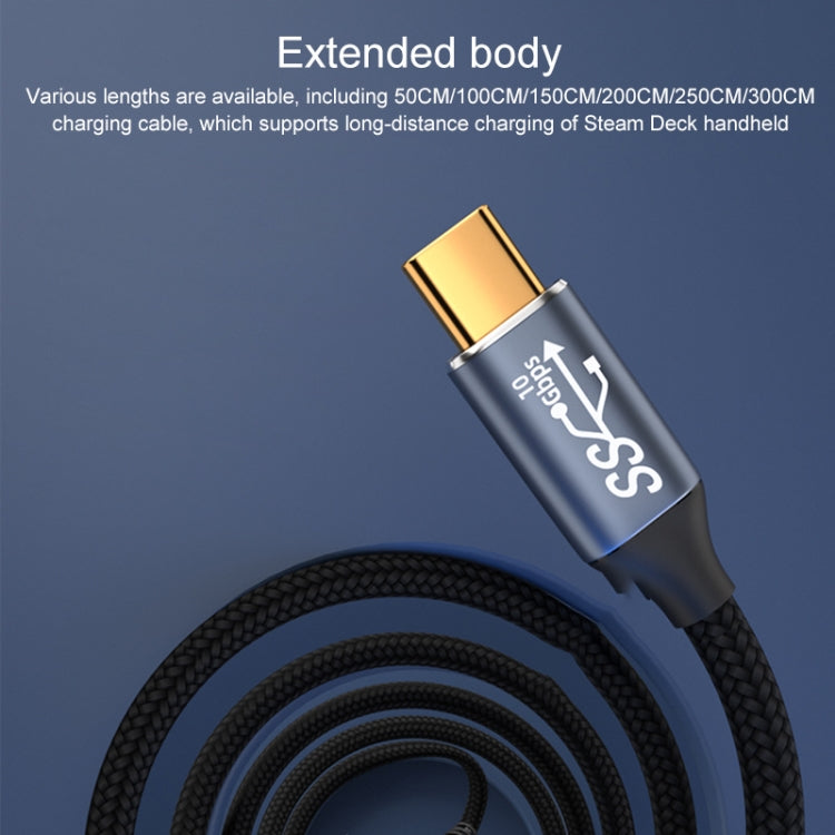 For Steam Deck Gen 100W USB-C/Type-C Male to USB-C/Type-C Female Stereo Curved Extension Cable, Length:2m - Accessories by buy2fix | Online Shopping UK | buy2fix