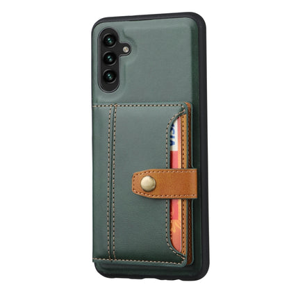 For Samsung Galaxy A54 5G Calfskin Card Slot TPU + PU Phone Case(Green) - Galaxy Phone Cases by buy2fix | Online Shopping UK | buy2fix