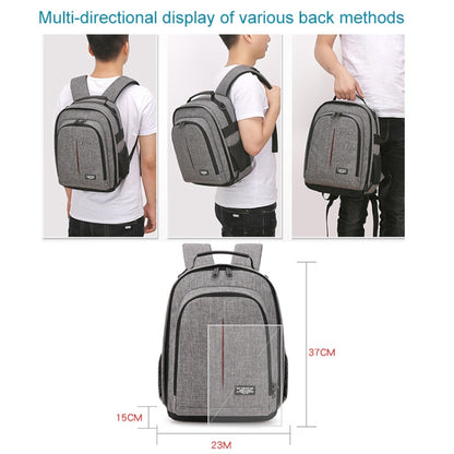 Small Waterproof Camera Backpack Shoulders SLR Camera Bag(Black) - Backpack by buy2fix | Online Shopping UK | buy2fix