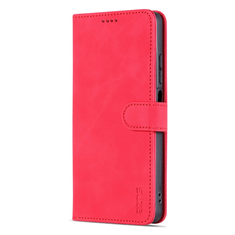 For Xiaomi Redmi Note 12 Pro 5G Global / China / Note 12 Pro 5G Speed / Poco X5 Pro AZNS Skin Feel Calf Texture Flip Leather Phone Case(Red) - Note 12 Pro Cases by AZNS | Online Shopping UK | buy2fix