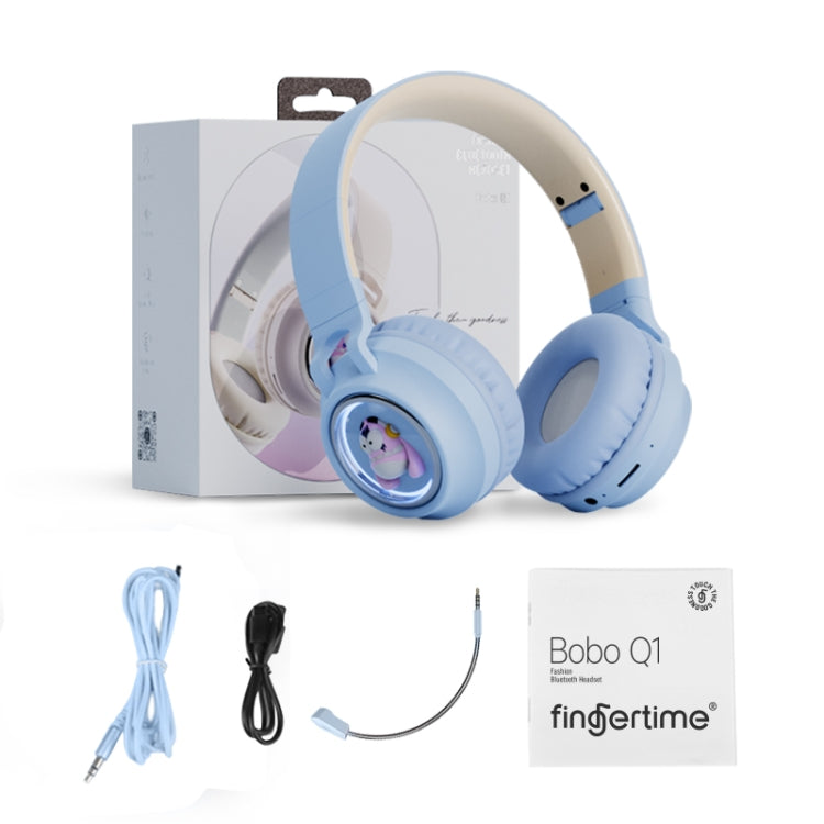 Q1 Headphones Monster Kids Over-Ear Bluetooth Earphones(Apricot) - Apple Accessories by buy2fix | Online Shopping UK | buy2fix