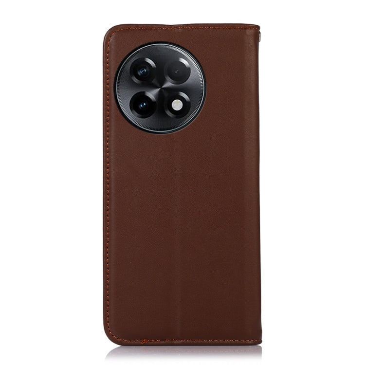 For OnePlus Ace 2 5G KHAZNEH Nappa Top Layer Cowhide Leather Phone Case(Brown) - OnePlus Cases by buy2fix | Online Shopping UK | buy2fix