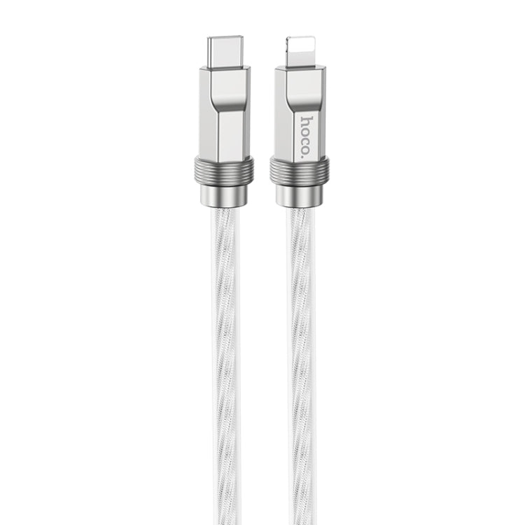 hoco U113 PD 20W USB-C/Type-C to 8 Pin Silicone Data Cable, Length: 1m(Silver) - 2 in 1 Cable by hoco | Online Shopping UK | buy2fix