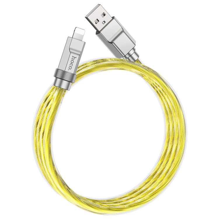 hoco U113 2.4A USB to 8 Pin Silicone Data Cable, Length: 1m(Gold) - Normal Style Cable by hoco | Online Shopping UK | buy2fix