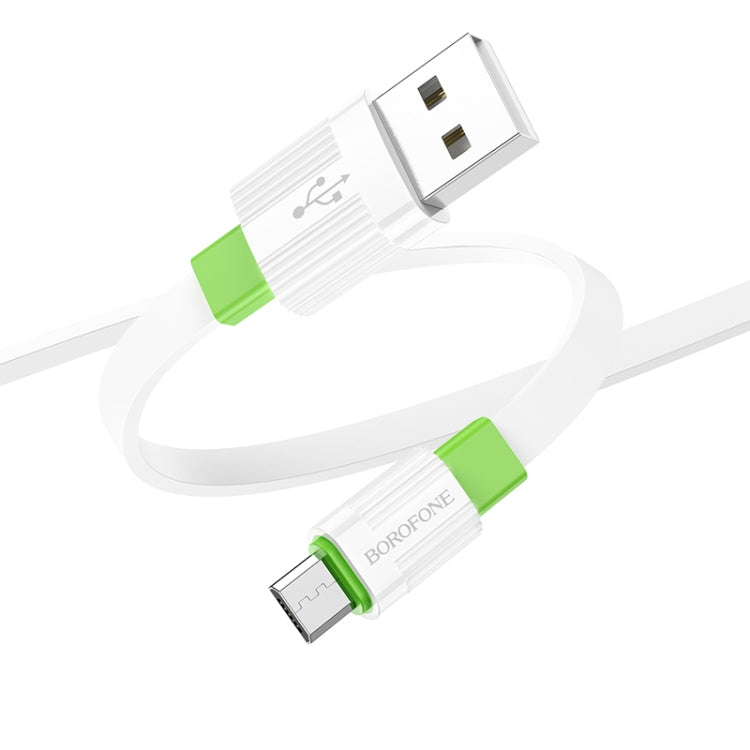 Borofone BX89 USB to Micro USB Union 2.4A Charging Data Cable, Length:1m(White Green) -  by Borofone | Online Shopping UK | buy2fix