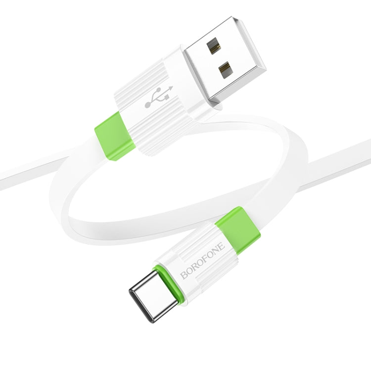 Borofone BX89 USB to Type-C Union 3A Charging Data Cable, Length:1m(White Green) -  by Borofone | Online Shopping UK | buy2fix