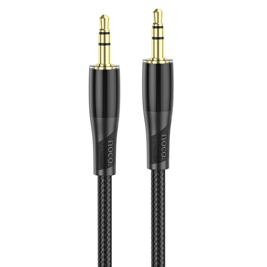 hoco UPA25 AUX Transparent Exploration Version 3.5mm Male to Male Audio Cable, Length: 1m(Black) - Video & Audio Cable by hoco | Online Shopping UK | buy2fix