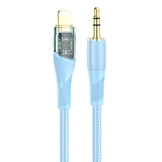 hoco UPA25 Transparent Exploration Version 8 Pin Digital Audio Conversion Cable, Length: 1m(Blue) - Video & Audio Cable by hoco | Online Shopping UK | buy2fix