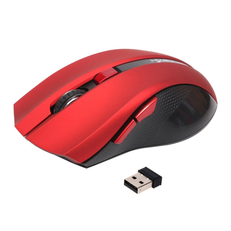 HXSJ X50 2.4G 6 Keys 1600DPI Three-speed Adjustable Wireless Mouse(Red) - Wireless Mice by HXSJ | Online Shopping UK | buy2fix