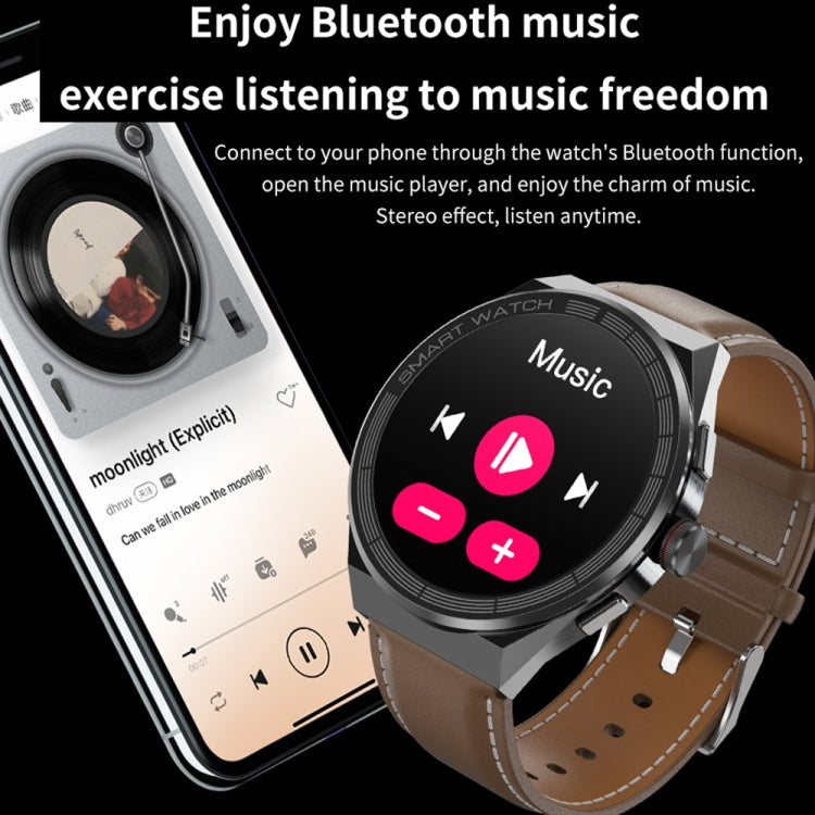 BM01 1.45 inch Steel Band IP68 Waterproof Smart Watch Support Bluetooth Call / NFC(Black) - Smart Wear by buy2fix | Online Shopping UK | buy2fix