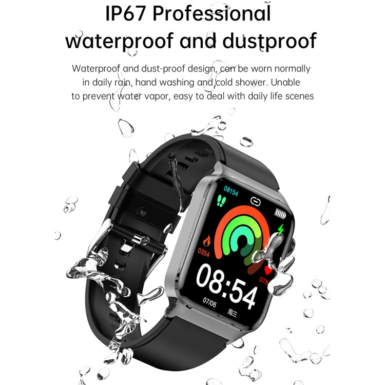 T50 1.85 inch Silicone Band IP67 Waterproof Smart Watch Supports Voice Assistant / Health Monitoring(Blue) - Smart Wear by buy2fix | Online Shopping UK | buy2fix