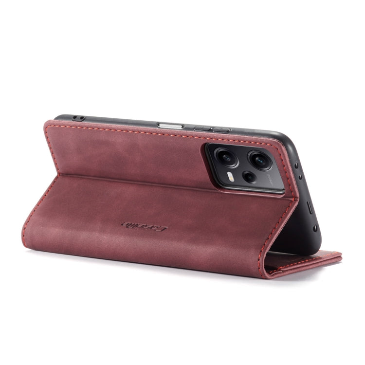 For Xiaomi Redmi Note 12 Pro+ 5G CaseMe 013 Multifunctional Horizontal Flip Leather Phone Case(Wine Red) - Note 12 Pro+ Cases by CaseMe | Online Shopping UK | buy2fix