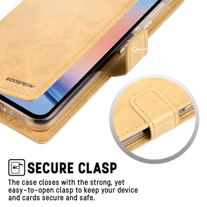 For Samsung Galaxy A34 5G GOOSPERY BLUE MOON Crazy Horse Texture Leather Phone Case(Gold) - Galaxy Phone Cases by GOOSPERY | Online Shopping UK | buy2fix