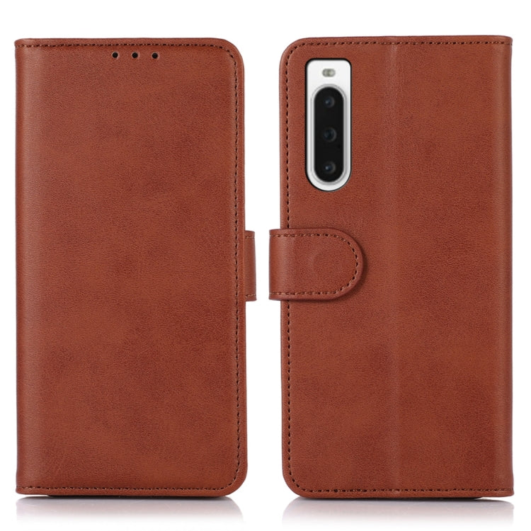 For Sony Xperia 10 V Cow Texture Leather Phone Case(Brown) - Sony Cases by buy2fix | Online Shopping UK | buy2fix