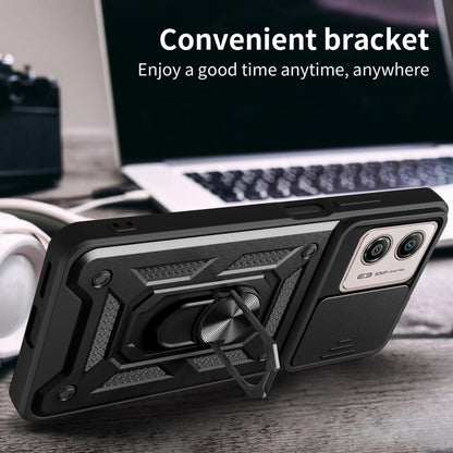 For Motorola Moto G53 / G13 / G23 5G Sliding Camera Cover Design TPU+PC Phone Case(Silver) - Motorola Cases by buy2fix | Online Shopping UK | buy2fix